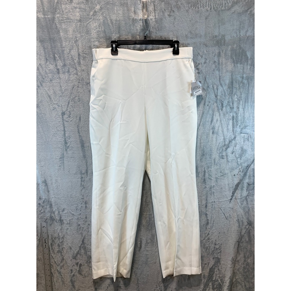 Kasper Womens Vanilla Ice Straight Leg Elastic Back Dress Pants 10924701-1CZ L